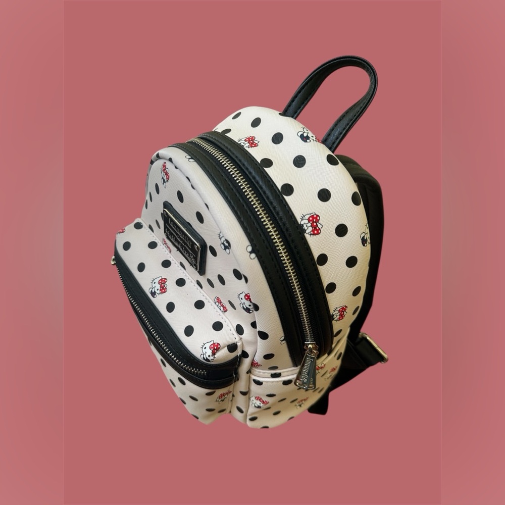 Loungefly Loves Hello Kitty EUC Polka Dot Backpack - Picture 6 of 9